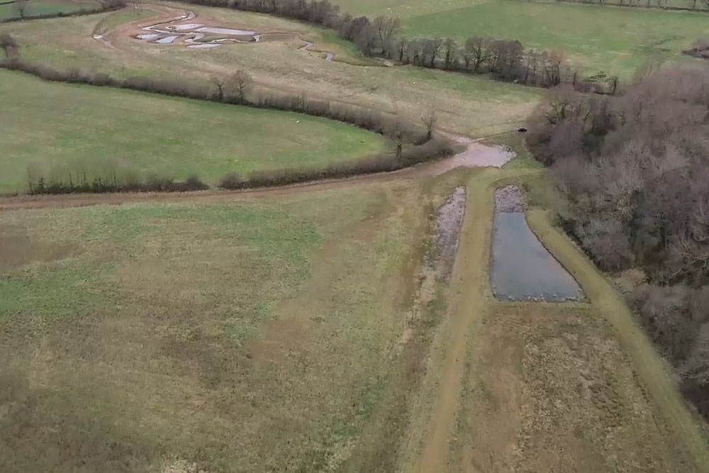 Aerial view of an area of Durleigh