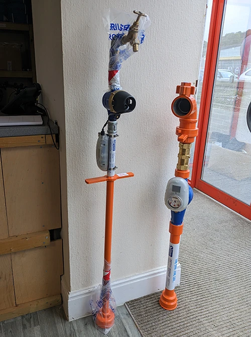 Example orange standpipes
