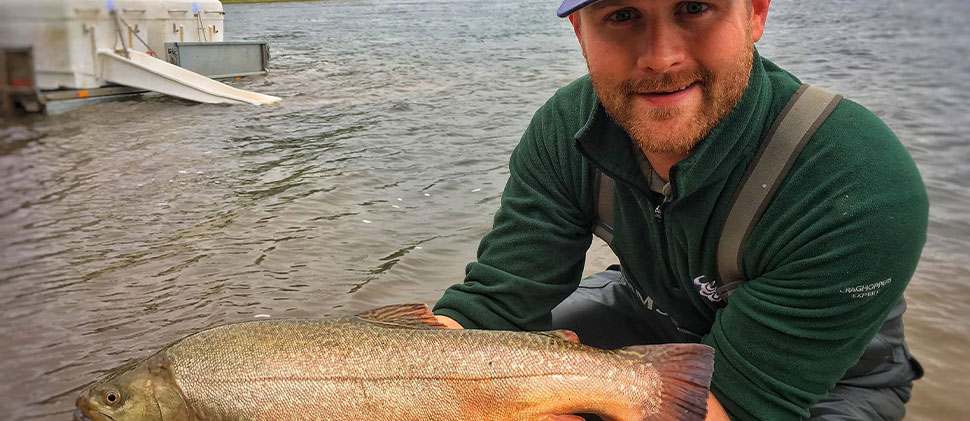 Man holding a fish