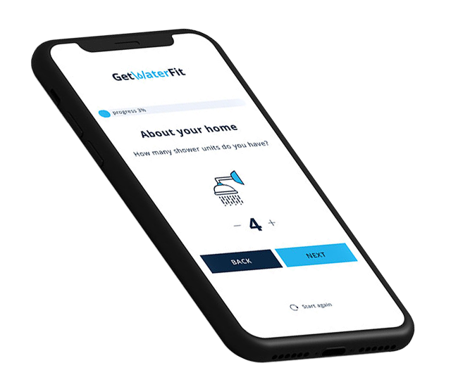 Illustration of GetWaterFit on a mobile view