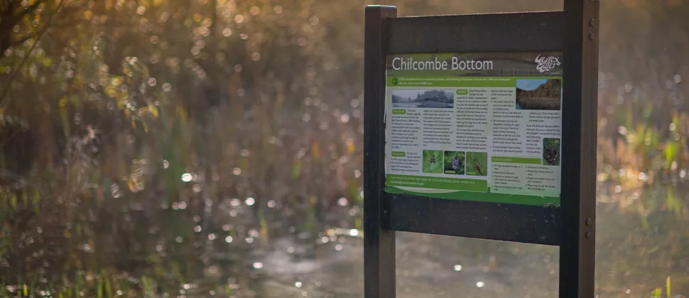 Chilcombe Bottom Welcome Sign