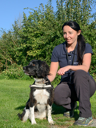 Nikki and Freya sat in a field